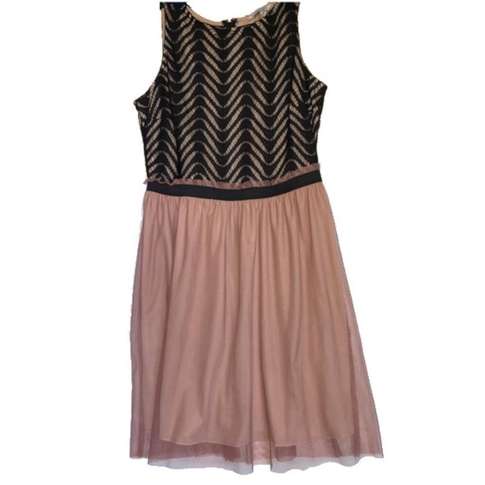 Speechless  Black & Creme Formal Sleeveless Dress